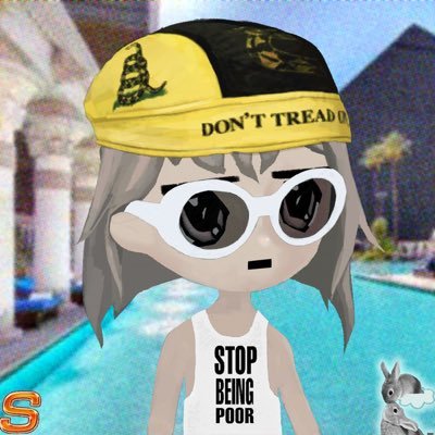 Meme character wearing sunglasses and a cap